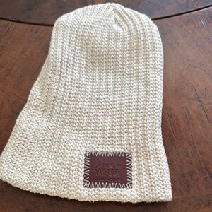 Love Your Melon Cream Knitted Beanie Hat